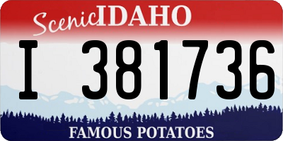 ID license plate I381736