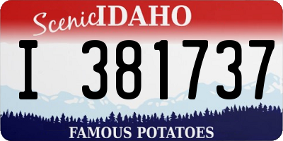 ID license plate I381737