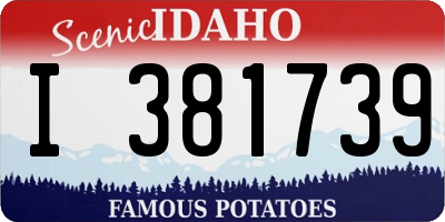 ID license plate I381739