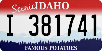ID license plate I381741