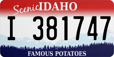 ID license plate I381747
