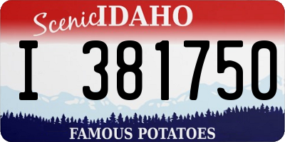 ID license plate I381750