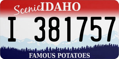 ID license plate I381757