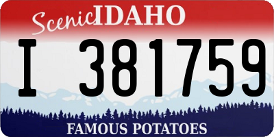 ID license plate I381759