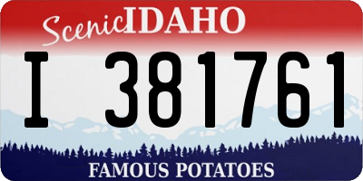ID license plate I381761