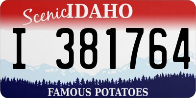 ID license plate I381764