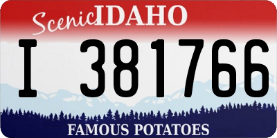 ID license plate I381766