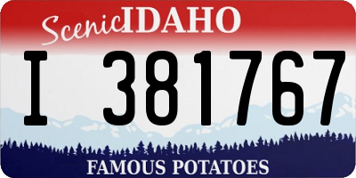 ID license plate I381767