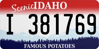 ID license plate I381769