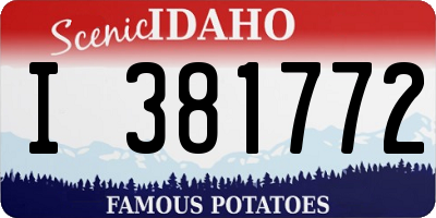 ID license plate I381772