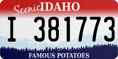 ID license plate I381773