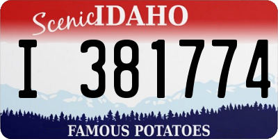 ID license plate I381774