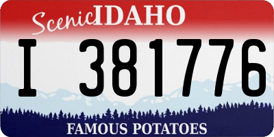 ID license plate I381776