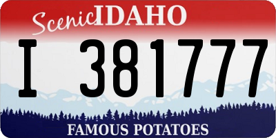 ID license plate I381777