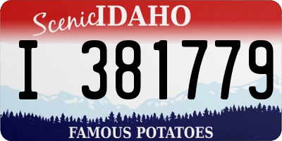 ID license plate I381779