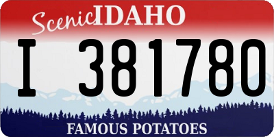 ID license plate I381780