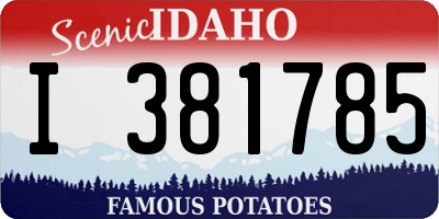 ID license plate I381785