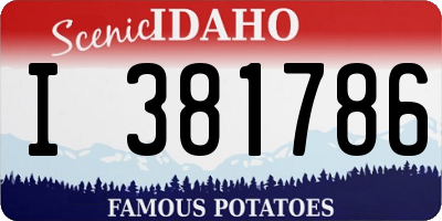 ID license plate I381786