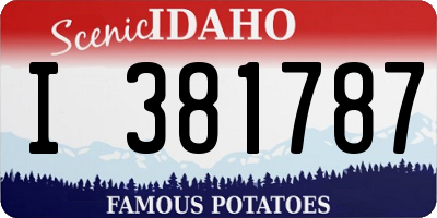 ID license plate I381787