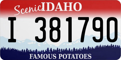 ID license plate I381790
