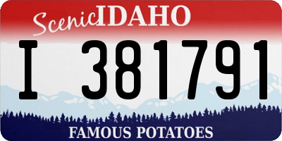 ID license plate I381791