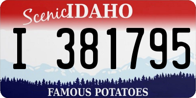 ID license plate I381795