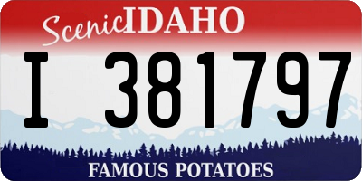 ID license plate I381797