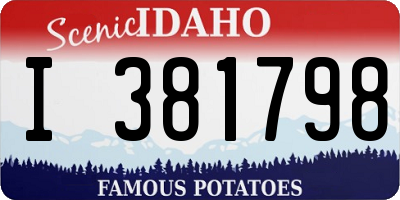 ID license plate I381798