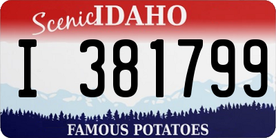 ID license plate I381799