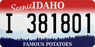 ID license plate I381801