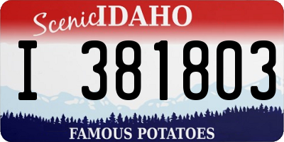 ID license plate I381803