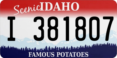 ID license plate I381807