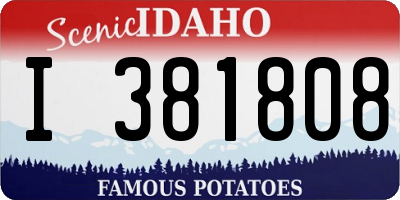ID license plate I381808