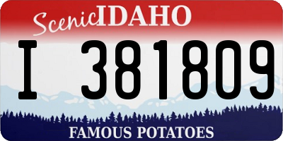 ID license plate I381809