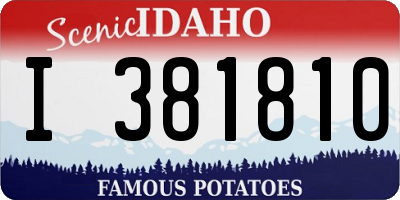 ID license plate I381810