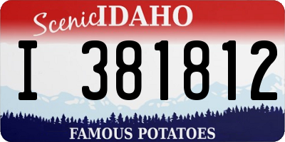 ID license plate I381812
