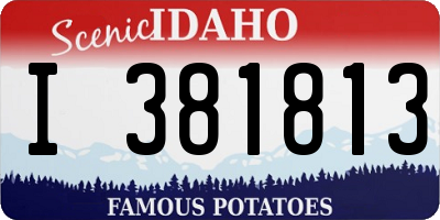 ID license plate I381813