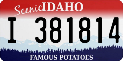 ID license plate I381814