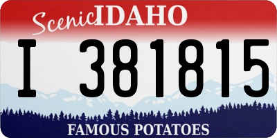 ID license plate I381815