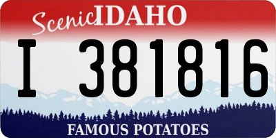 ID license plate I381816