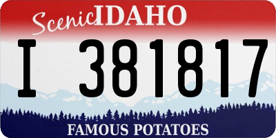 ID license plate I381817
