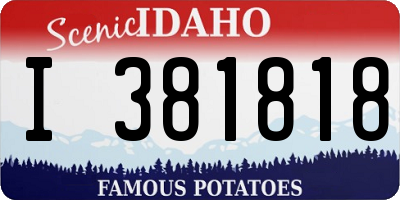 ID license plate I381818