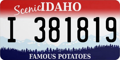 ID license plate I381819