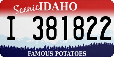 ID license plate I381822