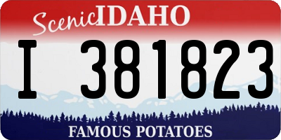 ID license plate I381823