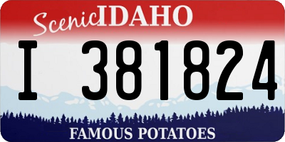 ID license plate I381824