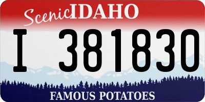 ID license plate I381830