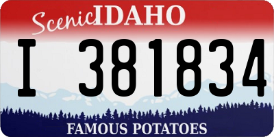 ID license plate I381834