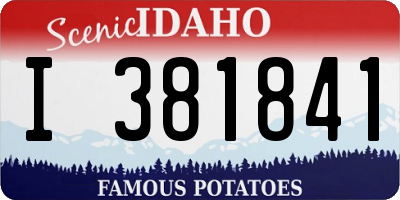 ID license plate I381841