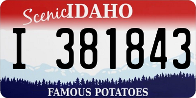 ID license plate I381843